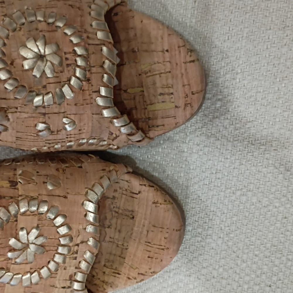 Jack Rogers Gold and Tan Mules - Picture 5 of 8
